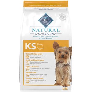Blue Buffalo Natural Veterinary Diet KS Kidney Support Dry Dog Food, 6-lb bag