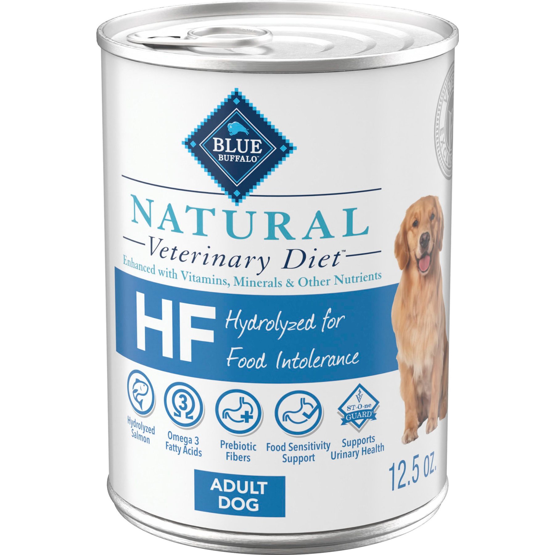 Blue Buffalo Natural Veterinary Diet HF Hydrolyzed for Food Intolerance Grain-Free Wet Dog Food, 12.5-oz, case of 24