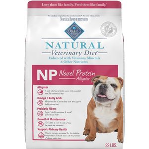 Blue Buffalo Natural Veterinary Diet NP Novel Protein Alligator Dry Dog Food, 22-lb bag