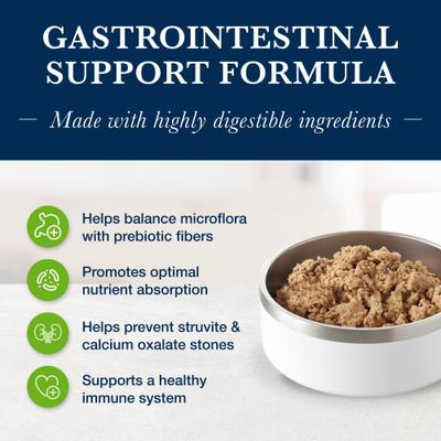 Show full view: Blue Buffalo Natural Veterinary Diet Gastrointestinal Support Chicken Wet Dog Food, 12.5-oz can, 12 count slide 4 of 13