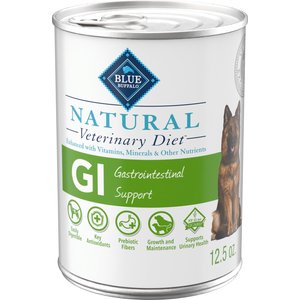 Blue Buffalo Natural Veterinary Diet Gastrointestinal Support Chicken Wet Dog Food, 12.5-oz can, 12 count