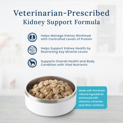 Show full view: Blue Buffalo Natural Veterinary Diet KS Kidney Support Grain-Free Wet Dog Food, 12.5-oz, case of 12 slide 4 of 13