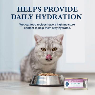 Show full view: Blue Buffalo Natural Veterinary Diet W+U Weight Management + Urinary Care Chicken Wet Cat Food, 5.5-oz can, 24 count slide 9 of 13