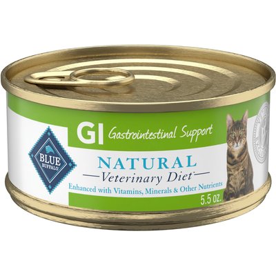 Blue Buffalo Natural Veterinary Diet 5.5-oz GI Gastrointestinal Support Grain-Free Canned Cat Food Blue Buffalo Natural Veterinary Diet case of 24