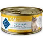 Blue Buffalo Natural Veterinary Diet K+M Kidney + Mobility Support Grain-Free Wet Cat Food, 5.5-oz, case of 24