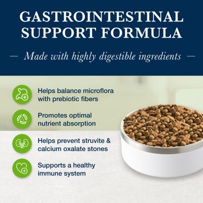 Show full view: Blue Buffalo Natural Veterinary Diet GI Gastrointestinal Support Grain-Free Dry Cat Food, 7-lb bag slide 4 of 13
