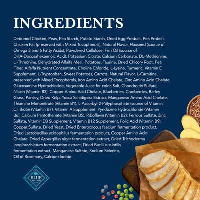 Show full view: Blue Buffalo Natural Veterinary Diet K+M Kidney + Mobility Support Grain-Free Dry Cat Food, 7-lb bag slide 6 of 13