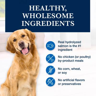 Show full view: Blue Buffalo Natural Veterinary Diet HF Hydrolyzed for Food Intolerance Grain-Free Dry Dog Food, 6-lb bag slide 7 of 13