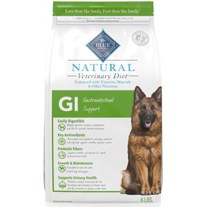 Blue Buffalo Natural Veterinary Diet GI Gastrointestinal Support Dry Dog Food, 6-lb bag