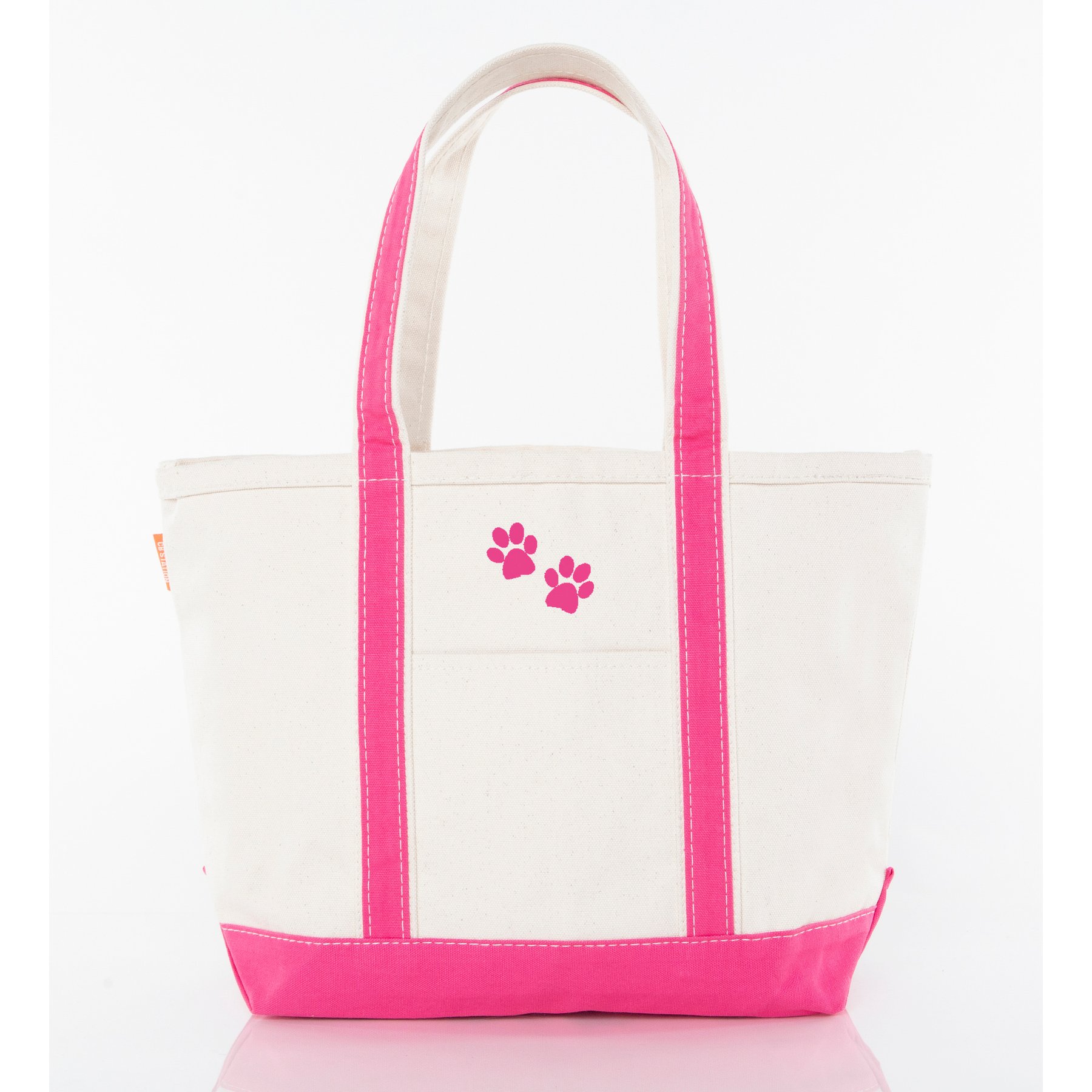 CB Station Classic Tote Bag, Hot Pink, Medium, FootPrints