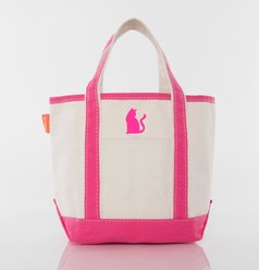 CB Station Handy Open Tote Bag, Small, Hot Pink, Cat