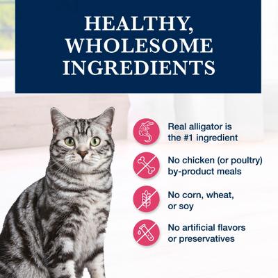 Show full view: Blue Buffalo Natural Veterinary Diet NP Novel Protein Alligator Grain-Free Dry Cat Food, 7-lb bag slide 7 of 12