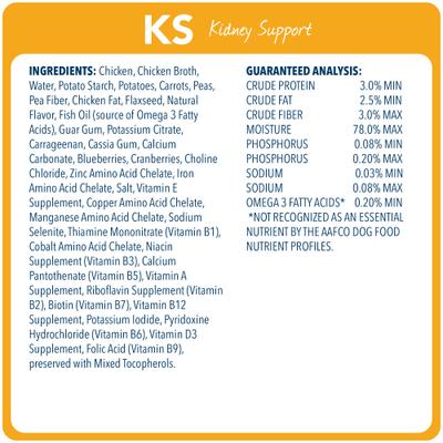 Show full view: Blue Buffalo Natural Veterinary Diet KS Kidney Support Grain-Free Wet Dog Food, 12.5-oz, case of 12 slide 9 of 13