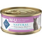 Blue Buffalo Natural Veterinary Diet W+U Weight Management + Urinary Care Chicken Wet Cat Food, 5.5-oz can, 24 count
