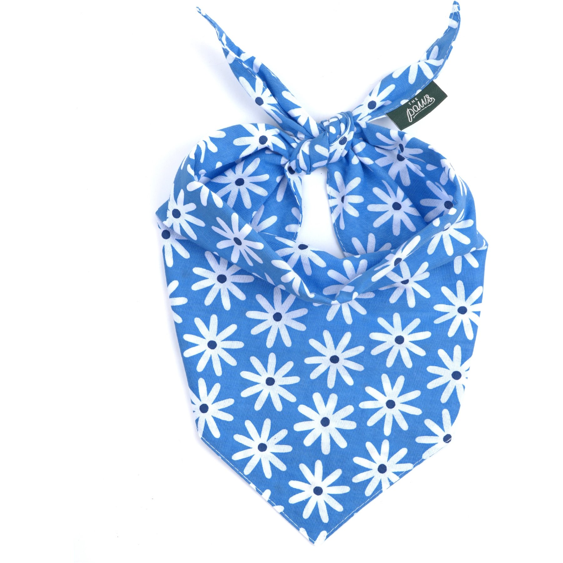 The Paws Lyla Dog & Cat Bandana, Blue, Medium