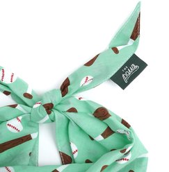 The Paws Batter Up Dog Bandana, Green, X-Large slide 2 of 3