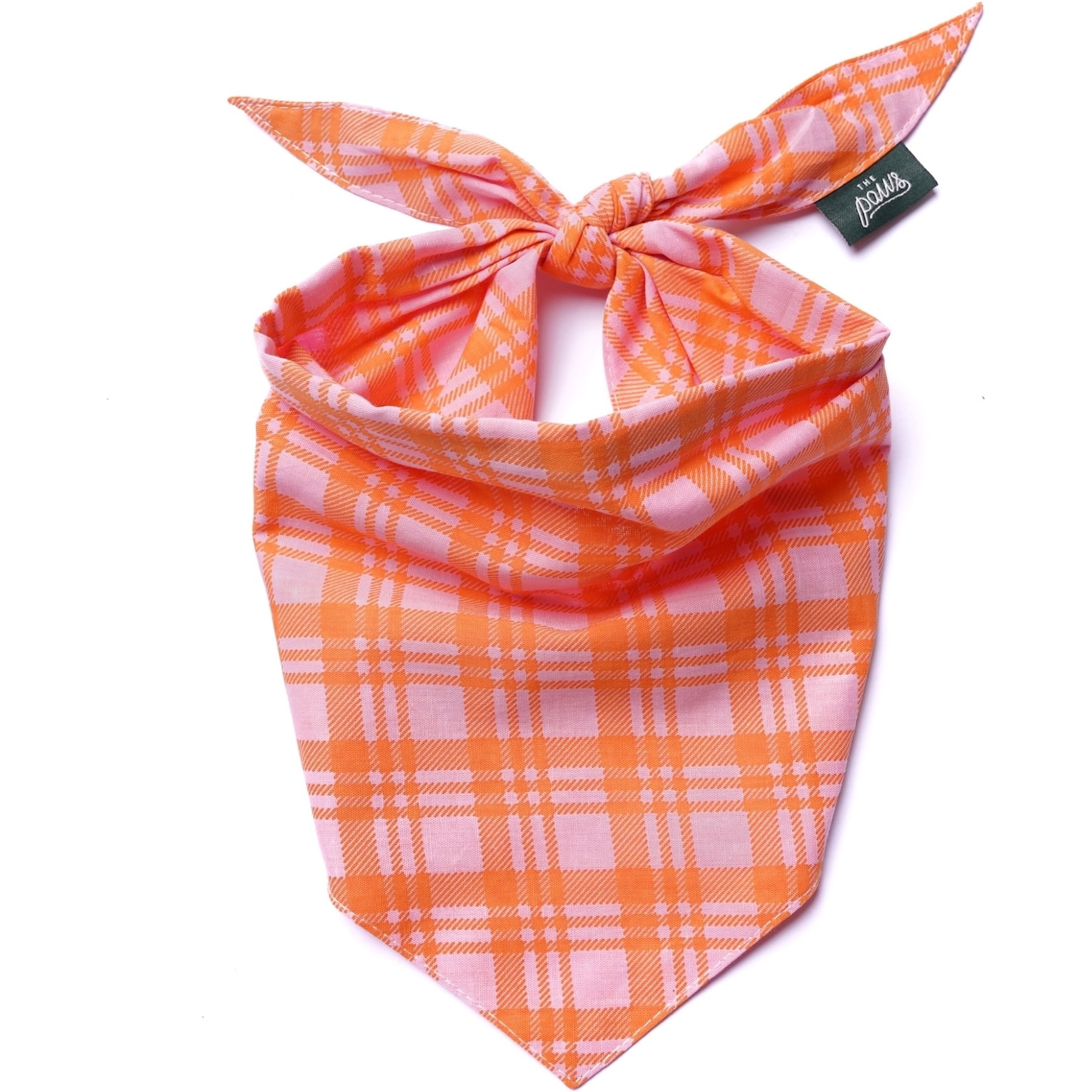 The Paws Stevie Dog & Cat Bandana, Orange, Medium