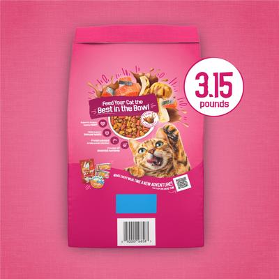 Show full view: Friskies Gravy Swirlers Chicken & Salmon Flavor Dry Cat Food, 3.15-lb bag slide 5 of 12