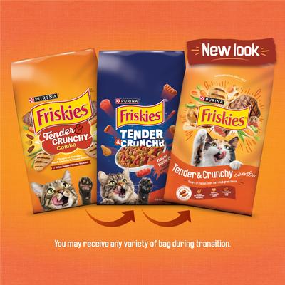 Show full view: Friskies Tender & Crunchy Combo Dry Cat Food, 3.15-lb bag slide 3 of 12