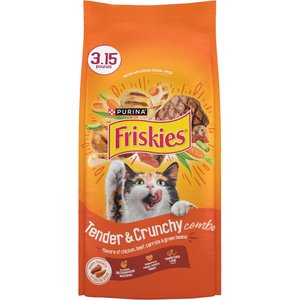 Friskies Tender & Crunchy Combo Dry Cat Food, 3.15-lb bag