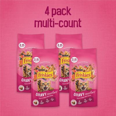 Show full view: Friskies Gravy Swirlers Chicken & Salmon Flavor Dry Cat Food, 3.15-lb bag slide 4 of 12
