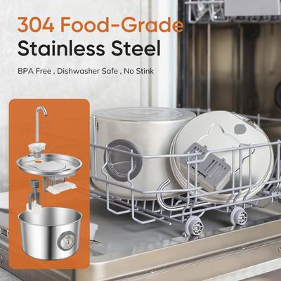 Show full view: Supet Automatic Stainless Steel Cat Water Fountain, 108-oz / 3.2-L slide 4 of 9