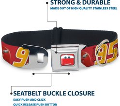 Buckle-Down Disney Cars Lightning McQueen Smiling Pose Dog Collar, Medium: 11 to 16.5-in neck, 1-in wide slide 2 of 8
