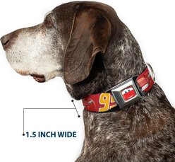 Buckle-Down Disney Cars Lightning McQueen Smiling Pose Dog Collar, Medium: 16 to 23-in neck, 1.5-in wide slide 2 of 8