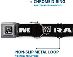 Buckle-Down Dodge Ram Shield Logo Dog Collar, Large: 20 to 31-in neck, 1.5-in wide slide 2 of 8