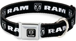 Buckle-Down Dodge Ram Shield Logo Dog Collar, Small: 13 to 17-in neck, 1.5-in wide
