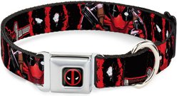 Buckle-Down Marvel Comics Deadpool Action Poses Dog Collar, Large: 20 to 31-in neck, 1.5-in wide
