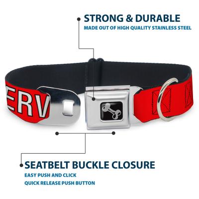 Show full view: Buckle-Down Service Dog Text Dog Collar, Medium: 16 to 23-in neck, 1.5-in wide slide 5 of 9
