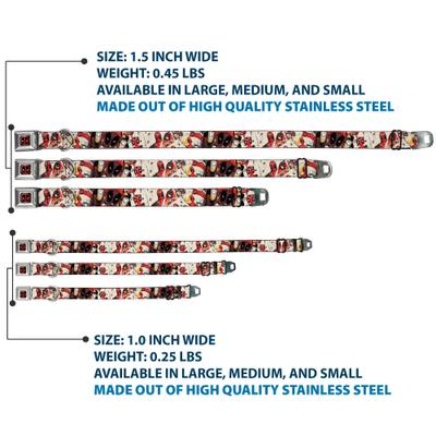 Show full view: Buckle-Down Marvel Comics Deadpool Shooting Targets Dog Collar, Small: 9.5 to 13-in neck, 1-in wide slide 3 of 8