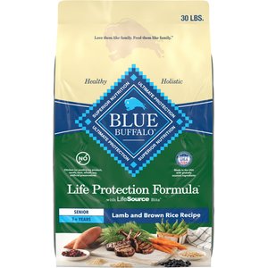 Blue Buffalo Life Protection Formula Senior Lamb & Brown Rice Recipe No Corn, Wheat or Soy Dry Dog Food, 30-lb bag