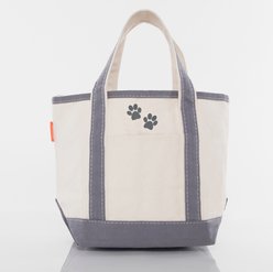 CB Station Handy Open Tote Bag, Small, Gray, FootPrints