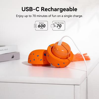 Show full view: Cheerble Wicked Ball Rolly Automatic Rotating Dog Toy, Orange slide 4 of 9