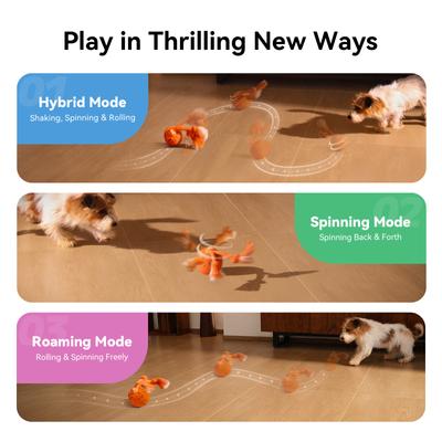 Show full view: Cheerble Wicked Ball Rolly Automatic Rotating Dog Toy, Orange slide 7 of 9