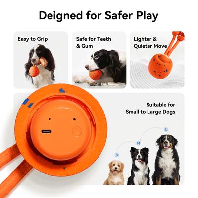 Show full view: Cheerble Wicked Ball Rolly Automatic Rotating Dog Toy, Orange slide 2 of 9