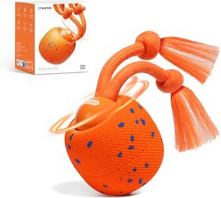 Cheerble Wicked Ball Rolly Automatic Rotating Dog Toy, Orange