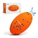 Cheerble ETPU Modern Interactive Rugby Ball Squeaky Dog Toy, Orange