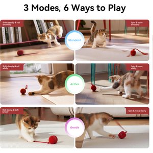 Cheerble WIcked Ball Duo2 Bird Chirping Interactive Cat Toy, Red