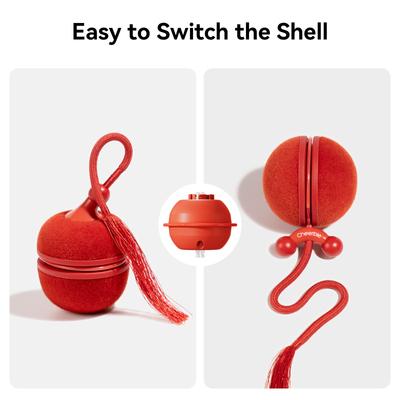Show full view: Cheerble WIcked Ball Duo2 Bird Chirping Interactive Cat Toy, Red slide 5 of 10