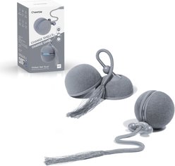 Cheerble WIcked Ball Duo2 Bird Chirping Interactive Cat Toy, Grey