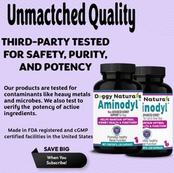 Aminodyl 400mg Capsule Kidney Support Supplement for Small Dogs & Cats, 120 count slide 2 of 9
