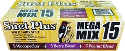 St. Albans Bay Suet Plus Mega Mix 3 Blends Suet Wild Bird Food, 15 count