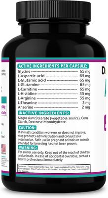 Show full view: Aminodyl 400mg Capsule Kidney Support Supplement for Small Dogs & Cats, 120 count slide 6 of 10