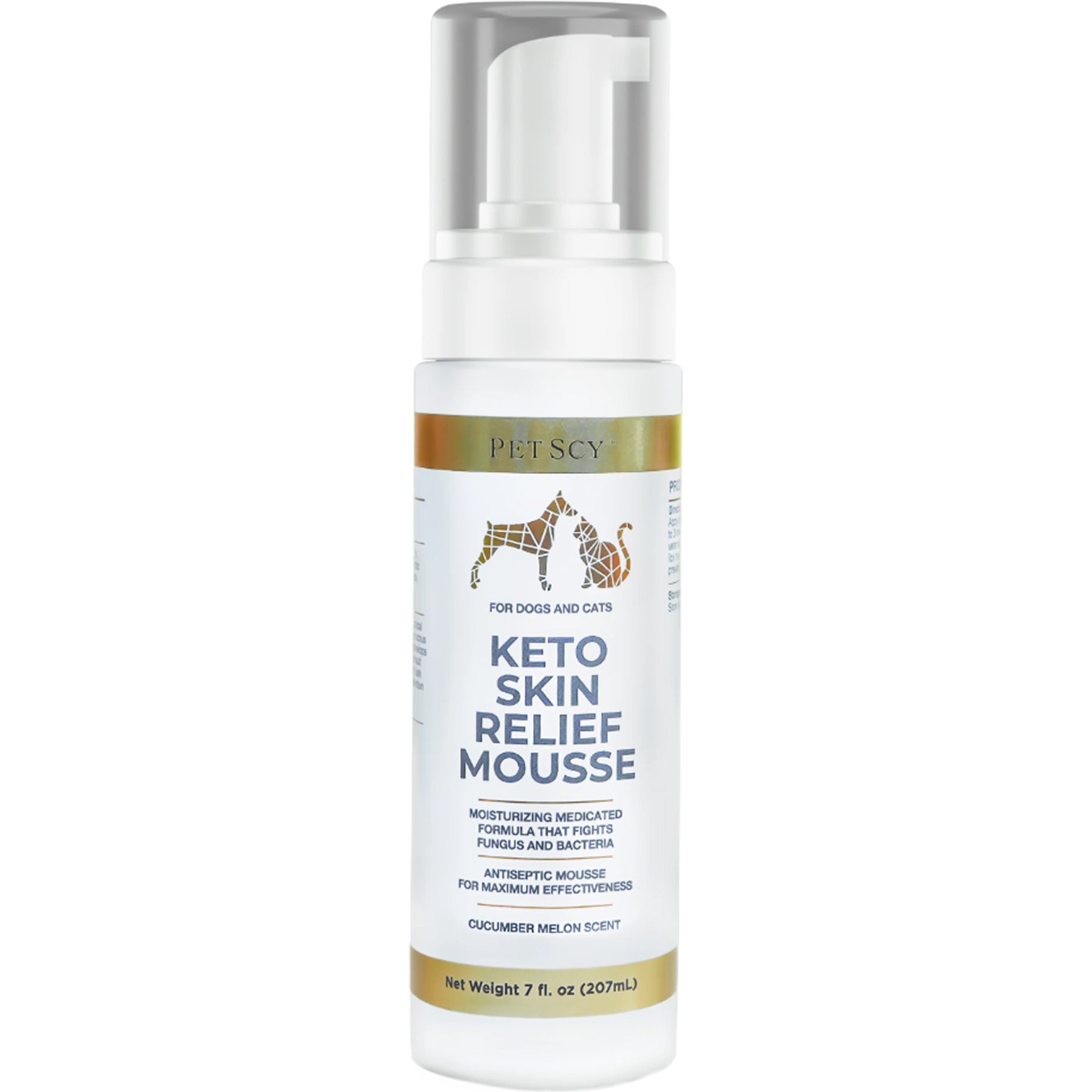 PetScy Keto Skin Relief Dog & Cat Mousse, 7-fl oz bottle
