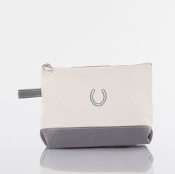 CB Station Make Up Bag, Gray, Horseshoe