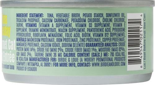 Show full view: Birdie & Louie Tuna Flavored Chunks in Gravy Canned Cat Food, 3-oz, case of 12 slide 3 of 7
