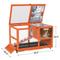 Show in main carousel: Coziwow 36.5-Inch Double-Decker Wooden Insulated Rabbit Hutch with Wheels, Orange slide 8 of 9